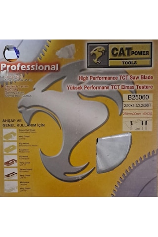 Sunta - Ahşap Elmas Daire Testere 250 Mm X 30 Mm - 60 Diş Elmas Testere Cat
