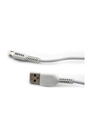 Novka NVK06 Micro & Usb 3.4 A Şarj Ve Data Kablosu 1 M Beyaz