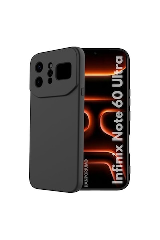 Infinix Note 60 Ultra Uyumlu Silikon Kılıf Pastel Renk Tonu Kamera Korumalı Esnek Kapak Siyah