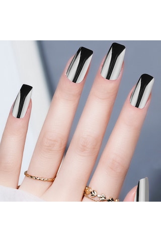 Shineyee "24 Adet Doğal Görünümlü Tam Kaplama Akrilik Tırnak Uçları Seti - Manikür Salonları Ve Dıy İçin"