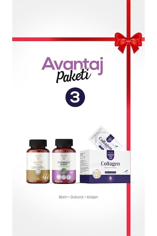Erbatab Avantaj Paketi 3 (Kollajen, Biotin, Dulavratotu)