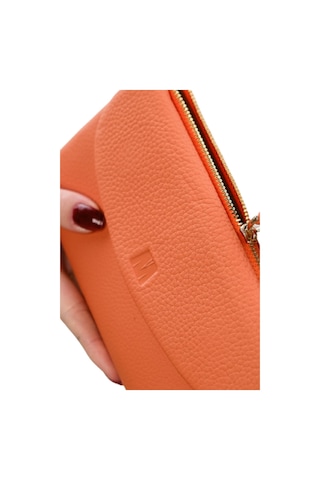 Mft Leather Hakiki Deri Kadın Cüzdan Beauty 3467 Flother Mat Turuncu