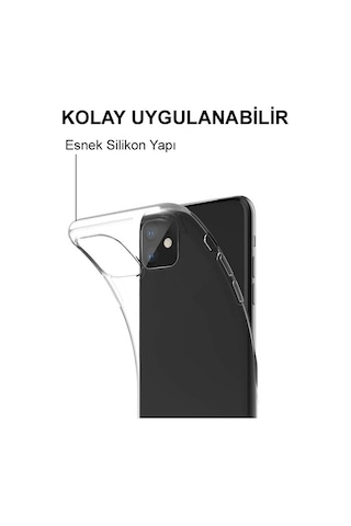 iPhone Uyumlu X 1mm Silikon Şeffaf Kılıf