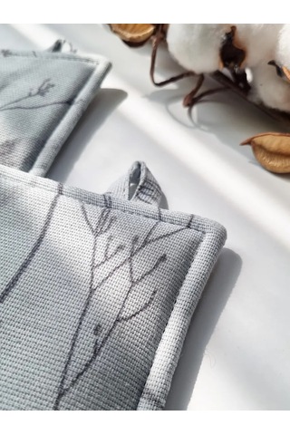 Emılıy Home Pamuklu Tutacak Seti 391298337 Gri