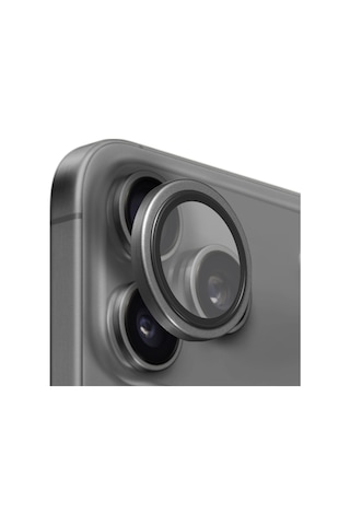 Buff Apple Uyumlu iPhone 17 Pro Metal Kamera Lens Koruyucu Gray Gri