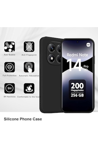 Xiaomi Redmi Note 14 Pro 5g Kılıf Kamera Korumalı Yumuşak Silikon