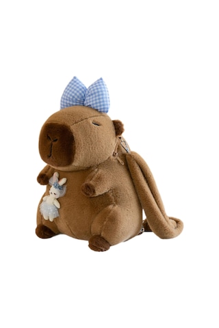 Homyl Capybara Sırt Çantası Günlük Sevimli Omuz Alışveriş Mavi Yay