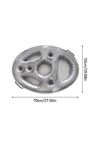 Teltree Pvc Taşınabilir Yüzen Buzluk - Yeşil Renk, Parti Ve İçecek Tutucu, Çok Amaçlı Buz Tepsisi