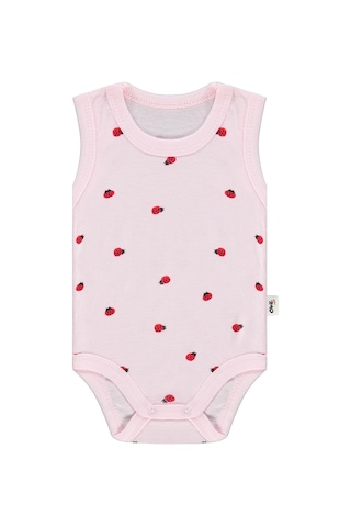 Civil Baby Uğur Böceği Empirme 0-48 Ay Çıtçıtlı Badi - Pembe