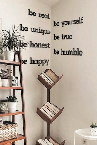 Be Real Be Yourself Ahşap Tablo Duvar Yazısı Mdf Tablo Dekoratif