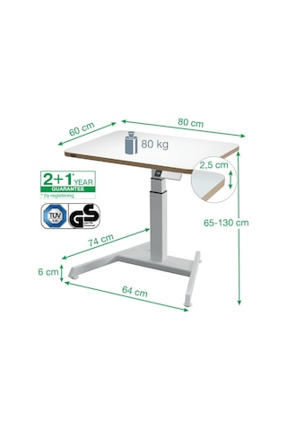 Leitz Ergo Elektrikli Sit Standing Küçük Çalışma Masası Kod:65340001 Beyaz