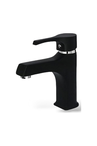 Sardıcı Detaylı Lotus Sabit Aç - Kapa Lavabo Bataryası Siyah Krom