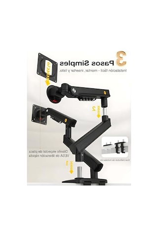 17-32 İnç Monitörler İçin Çift Kol Destekli Metal Stand, 2-9 Kg Ağırlık Kapasitesi