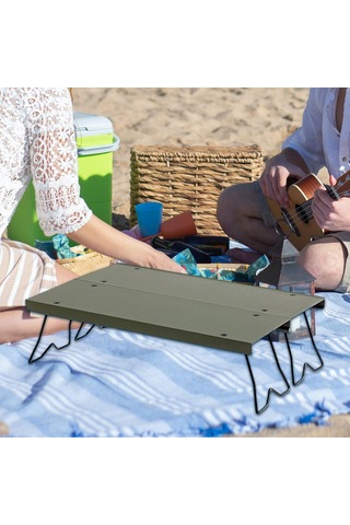 Dolıty Kamp Masası Katlanır Bacaklar Taşıma Çantası Yeşil Yeşil Çok Renkli