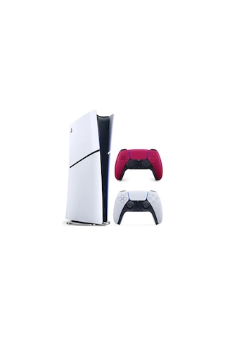 Sony Playstation 5 Slim 1 TB Dijital Edition + 2. Kırmızı Dualsense Oyun Konsolu (İthalatçı Garantili)