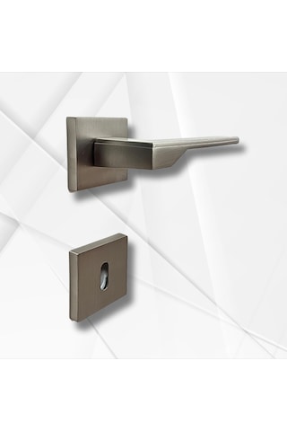 Stilo Inox 5 Adet Oda 2 Adet Wc Kare Rozetli Kapı Kolu Set - Stılo Inox 5+2