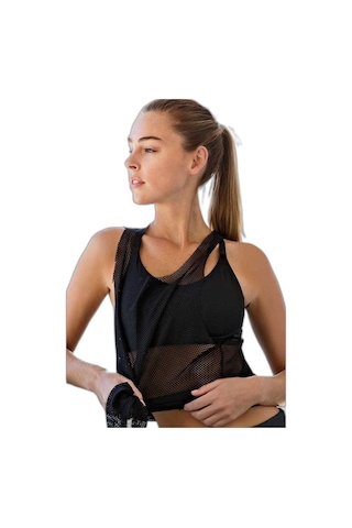 Yeni İnci Yeni Inci T26 Siyah (Yoga-Fıtness-Pilates-Koşu) Sporcu File Atlet