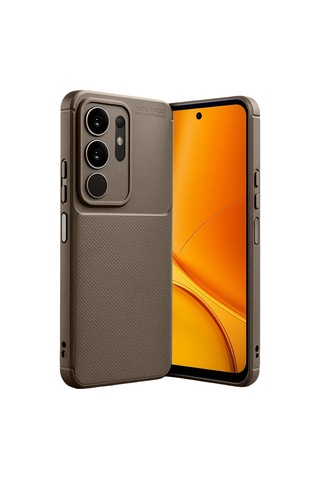 Y29 4g Auto Focus Karbon Kapak - Kahverengi