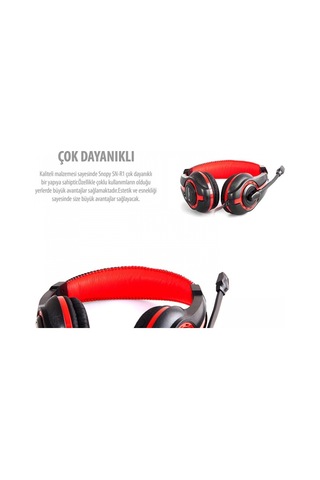 RAMPAGE SN-R1 Stereo 3.5mm Jack Siyah/Kırmız Gaming Mikrofonlu