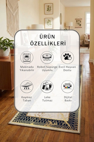 Yıkanabilir Yolluk 109 Bej