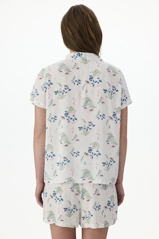 Penti Beyaz Petal Mist Gömlek Şort Pijama Takımı