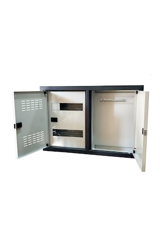 24 Modül Sigorta Dağıtım Panosu 70x40x13 Cm, Çift Kapaklı Metal