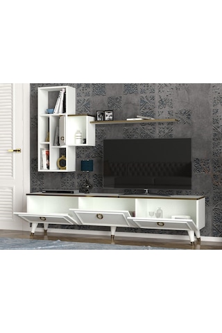 Dekorister Exclusive Kornelya Tv Ünitesi Beyaz