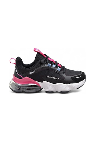 30906 Rahat Ortopedik Taban Günlük Unisex Spor Ayakkabı Balon Taban Siyah