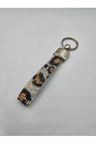 Leopar Taşlı Anahtarlık