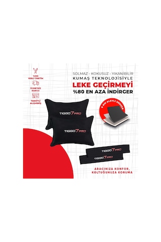 Chery Tiggo 7 Pro Nakışlı Boyun Yastığı Seti