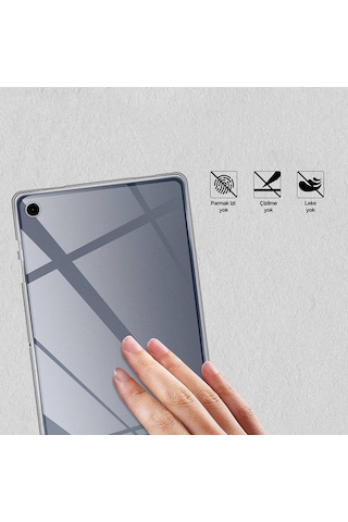 Galaxy Tab A9 Plus Kılıf Uyumlu Zore Tablet Süper Silikon Kapak-renksiz Tablet Kılıfı