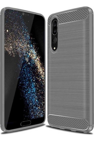 Huawei P20 Pro Kılıf Zore Room Silikon Kapak Gri