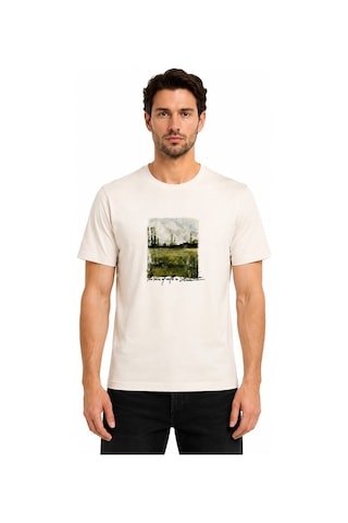 Mavi M0613517-70057 Mavi Baskılı T-shirt Erkek Tişort Beyaz