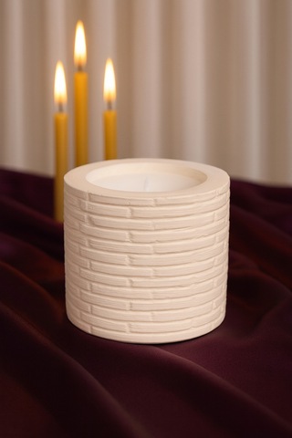 Dekoratif Kokulu Mum Home Beyaz