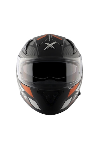 Axor Apex/Turbine Full Face Kask Parlak Siyah - Turuncu