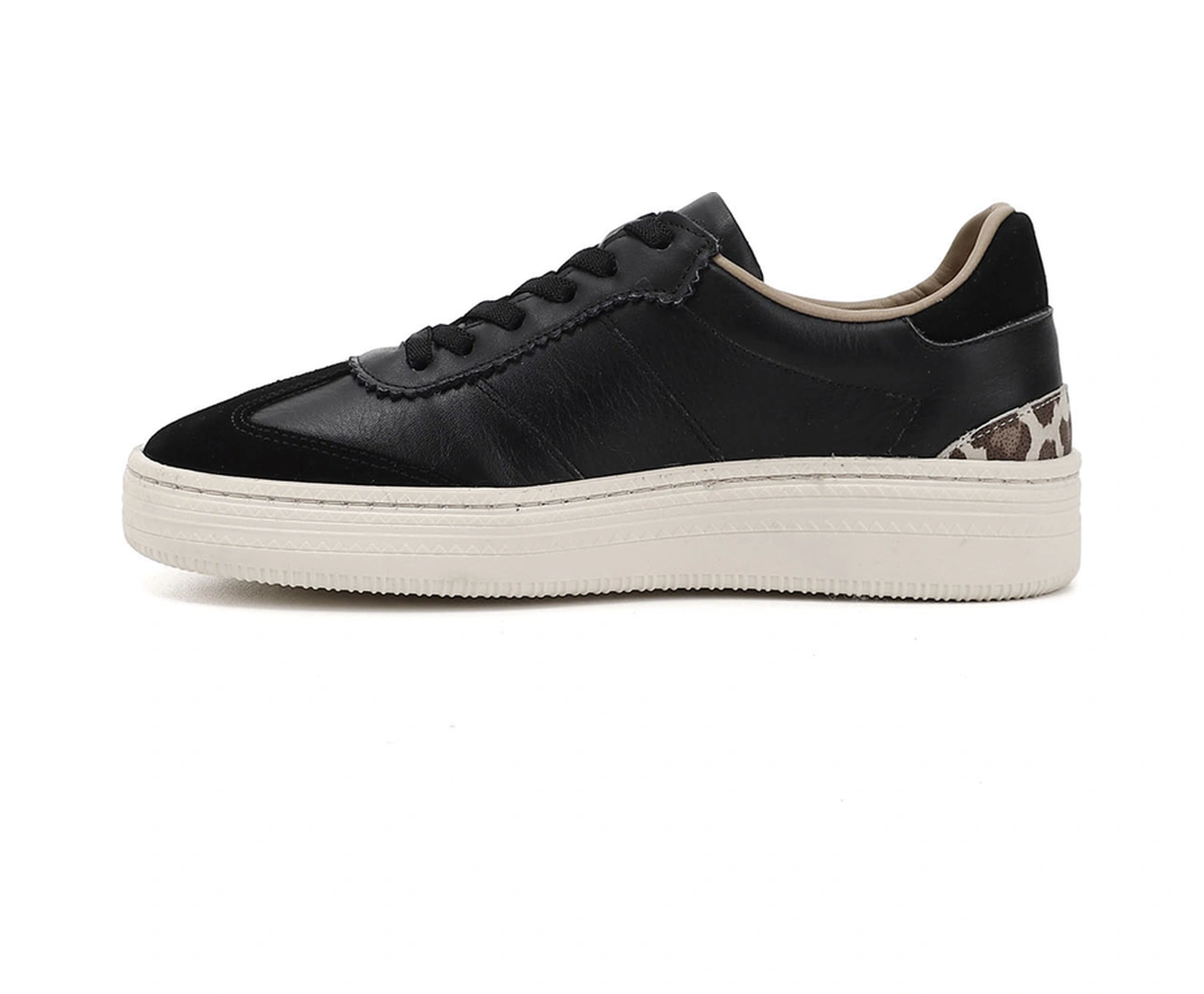 Gönderi(R) Gönderi R Kadın Siyah Lastik Bağcıklı Dolgu Taban Hakiki Deri Sneaker Ddza83742855 Siyah