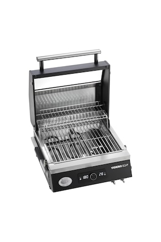 Rösle Videro E2-p Taşınabilir Elektrikli Barbekü 25582 / Camlı Kapak, Sıcak Tutma Izgarası, Toz Boyalı Çelik, Diğer