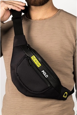 Strong Bag Strong Unisex Çok Fonksiyonlu Omuz Ve Bel Çantası , Günlük Göğüs Çantası , Body Bag Np610 Siyah