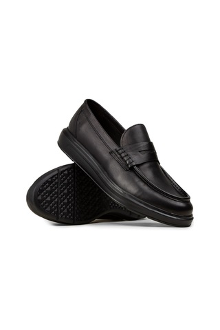 Deery Erkek Hakiki Deri Siyah Loafer Ayakkabı - 02000msyhp03 Siyah