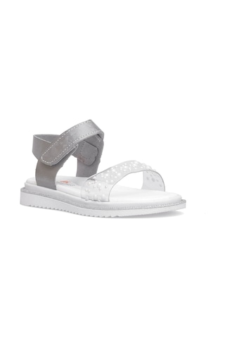 Elit Şa-f-036-25y Filet Kız Çocuk Düz Sandalet Gümüş Gümüş