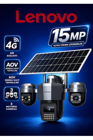 4g Pro 360 - Solar Panelli 3 Motorize Kameralı 4g Sim Kartlı Aov Sürekli Kayıt Güvenlik Kamerası
