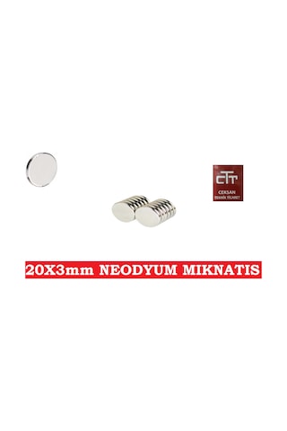 Neodyum Miknatis 20X3Mm Neodyum Miknatis- Güçlü Miknatis 20 Adet