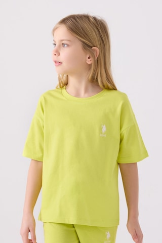 U.S. Polo Assn. Kız Çocuk Sarı Bermuda Takım Us1848-c-v43 Sarı