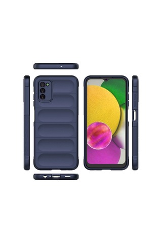 Samsung Galaxy Uyumlu A03s Kılıf Optimum Silikon - Lacivert Çr