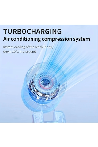 Xuweiwei 2025 Yeni Kahverengi Şarj Edilebilir El Tipi Dijital Ekranlı Turbin Fan Güçlü Taşınabilir Type C 12 Saat Pil Ömrü