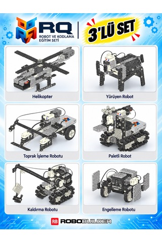 Rq Robotik Kodlama Eğitim Seti 3'lü Set