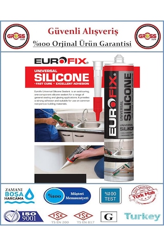 Eurofix Üniversal Silikon 280gr - Şeffaf