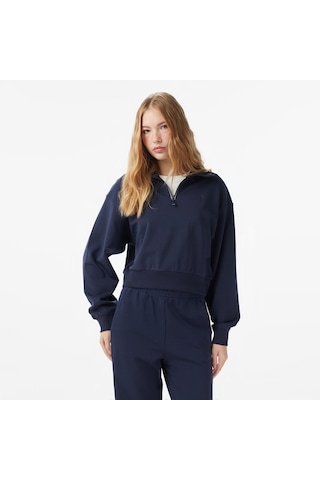 Anta Iconic Kadın Lacivert Yarım Fermuarlı Sweatshirt 862538711 Mavi