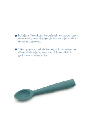 Babyjem Yumuşak Uçlu Silikon Kaşık Mint