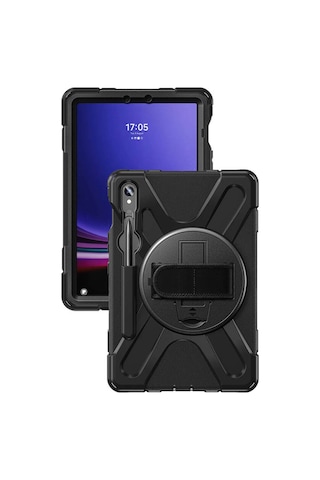 Galaxy Uyumlu Tab S9 Fe Nxxa Defender Tablet Silikon - Siyah Arka Kapak